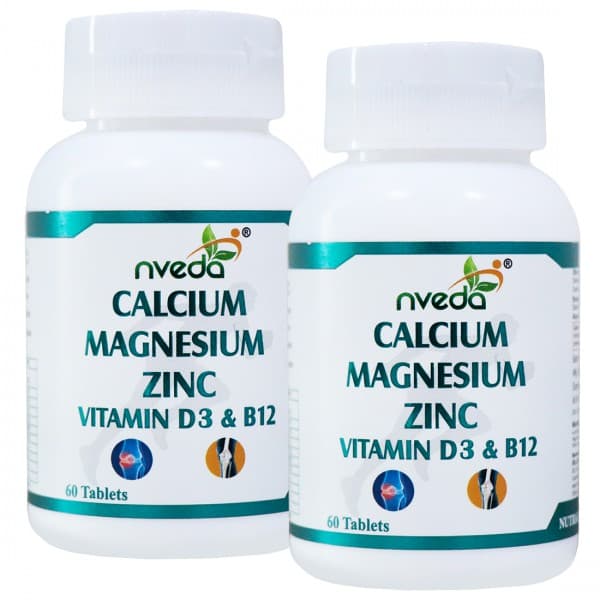 Nveda Calcium Magnesium Zinc Vitamin D3 & B12 2 x 60 Tablets