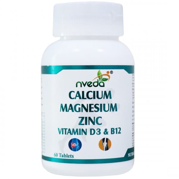 Nveda Calcium Magnesium Zinc Vitamin D3 & B12 60 Tablets