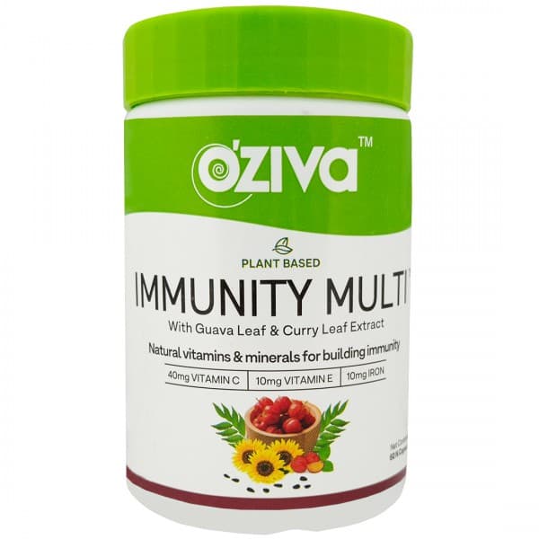 Oziva Plant Based Immunity Multi with Guava & Curry Leaf Extract 60 Capsules