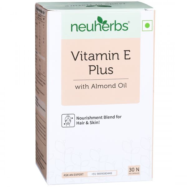 Neuherbs Vitamin E Plus with Almond Oil 500 mg Veg 30 Capsules
