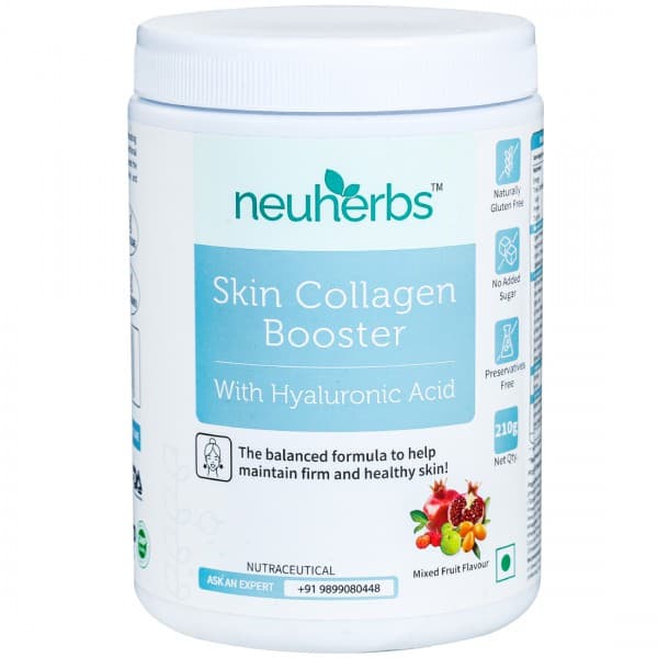 Neuherbs Skin Collagen Booster with Hyaluronic Acid Mix Fruit Flavour 210 g