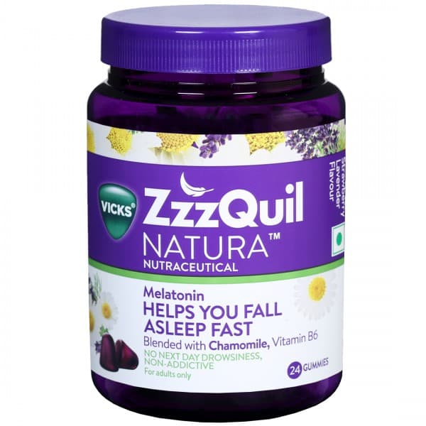 Vicks ZzzQuil Natura Nutraceutical Gummies for Adults Only 24 x 3 g