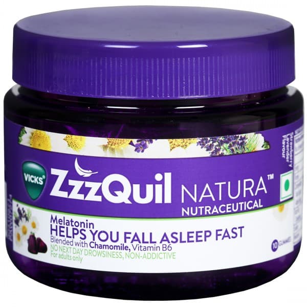 Vicks ZzzQuil Natura Nutraceutical Gummies for Adults Only 10 x 3 g
