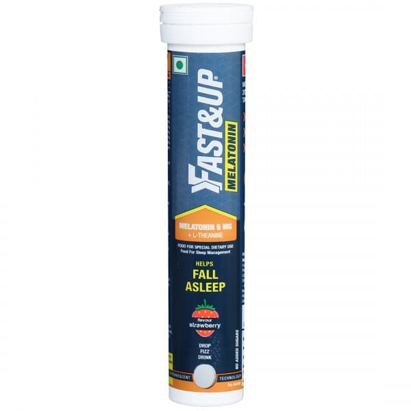 Fast & Up Melatonin Strawberry Flavour 20 Effervescent Tablets