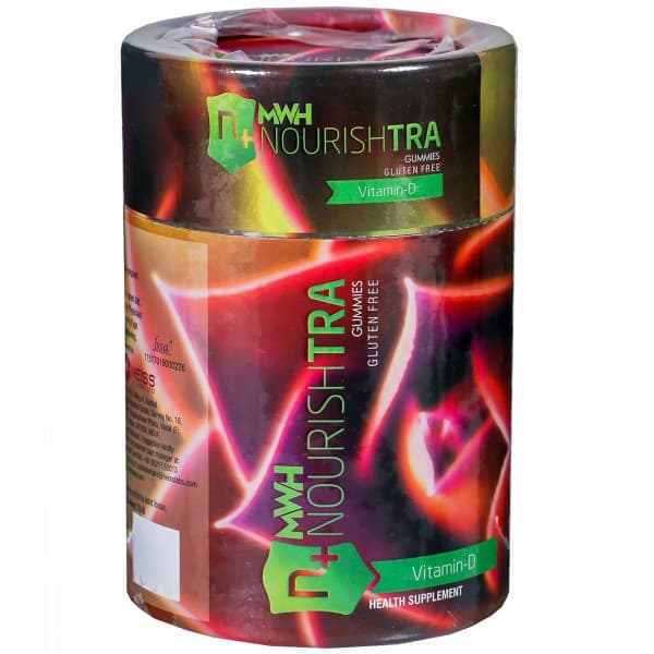 Nourishtra Vitamin D Gummies Lemon Flavor Pack Of 30