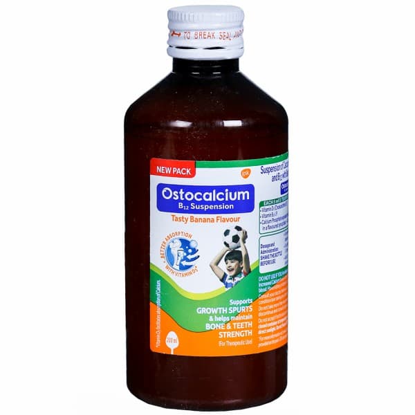 Ostocalcium B12 Banana Flavour Suspension 200 ml