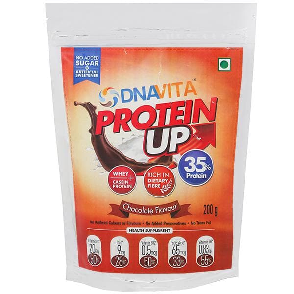 DNAVITA Protein Up- High Protein Health Supplement Chocolate Refill 200 g