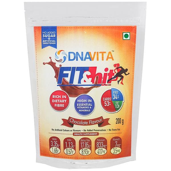 DNAVITA Fit & Hit-Weight Loss Health Supplement Chocolate Refill 200 g