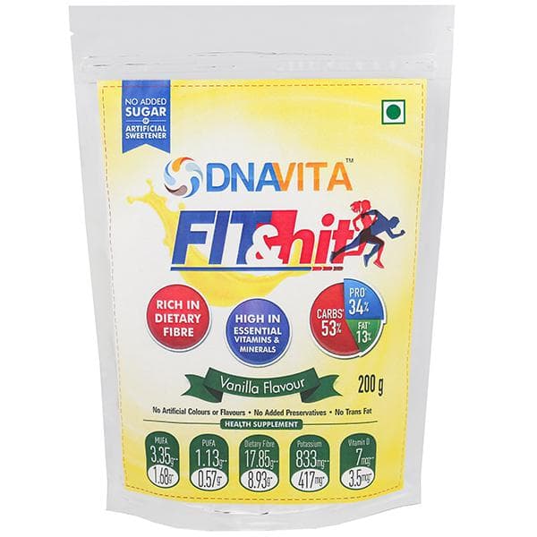 DNAVITA Fit & Hit-Weight Loss Health Supplement Vanilla Refill 200 g