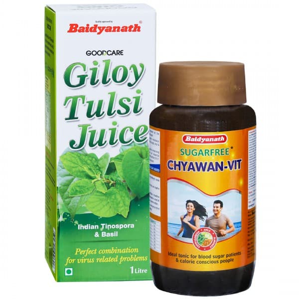 Baidyanath Diabetic Combo 2 (Baidyanath Chyawan Vit & Baidyanath Giloy Tulsi Juice) (500 g + 1 L)