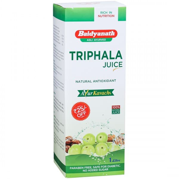 Baidyanath Nagpur Triphala Juice Ayur Kavach (Off Rs 25) 1000 ml
