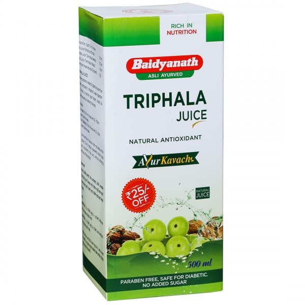 Baidyanath Nagpur Triphala Juice Ayur Kavach (Off Rs 25) 500 ml