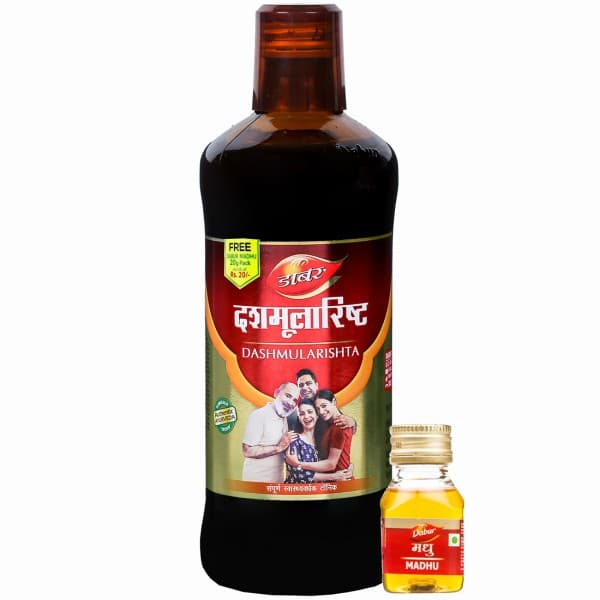 Dabur Dashmularishta Syrup (Free Dabur Madhu 20 g) 450 ml