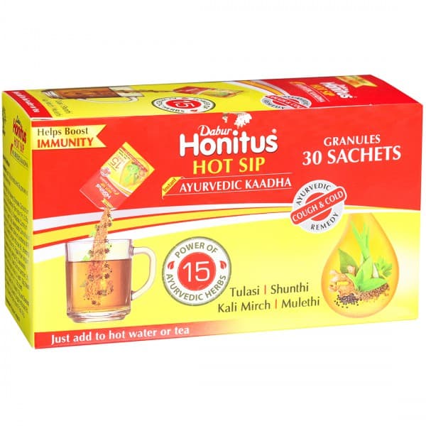Dabur Honitus Hot Sip Ayurvedic Kaadha Granules 30 x 4 g