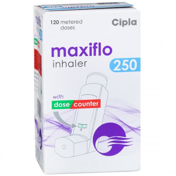 Maxiflo 250 mcg Inhaler 7.2 g (120 Metered Doses)