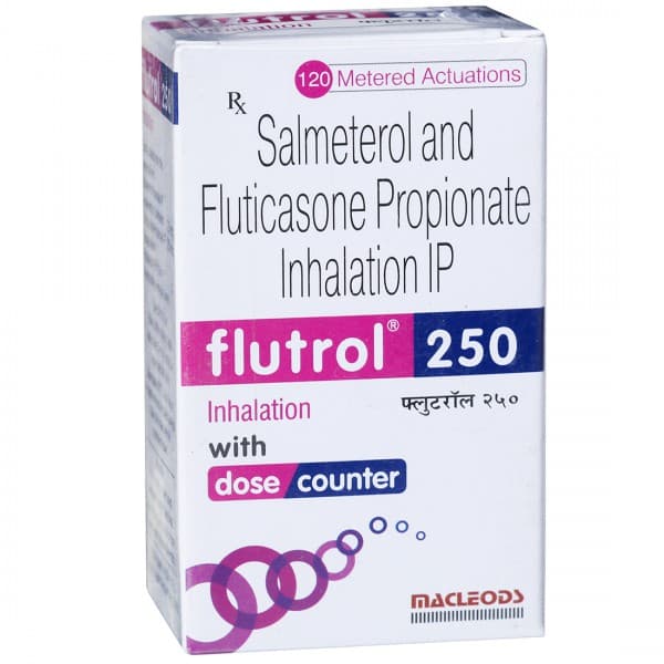 Flutrol 250 mcg Inhaler 7.2 g (120 Metered Doses)