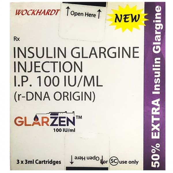 Glarzen New 100 IU/ml Injection 3 ml (3 Cartridge)