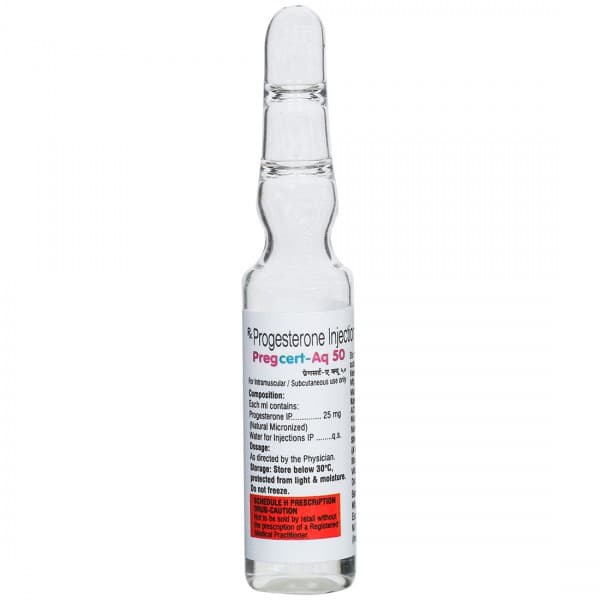 Pregcert Aq 50 mg Injection 2 ml