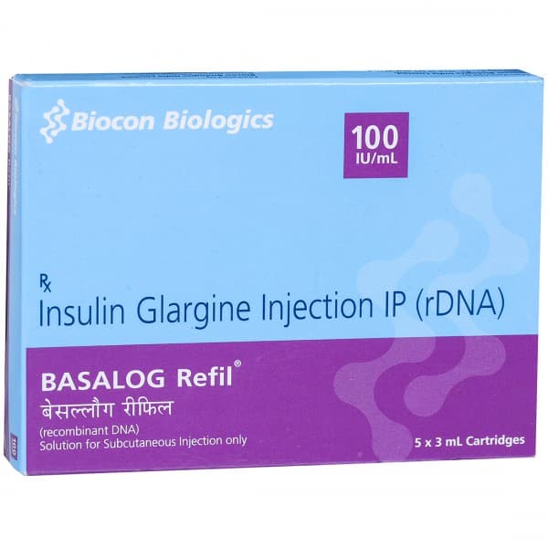 Basalog Refil 100 IU/ml 3 ml Cartridge (5 Cartridge)