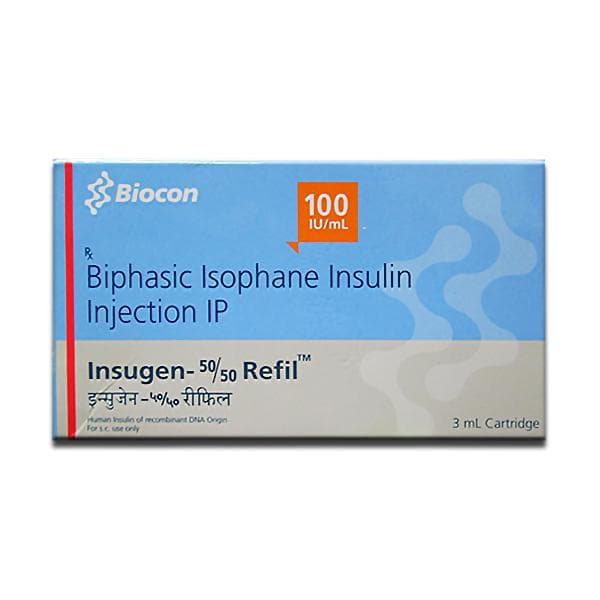 Insugen Refil 50/50 Inj 100 Iu/ml 3 ML Cart (5 Pcs)