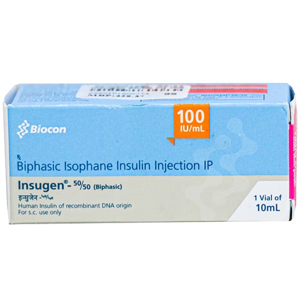 Insugen 50/50 Inj 100 Iu/ml 10 ML Vial
