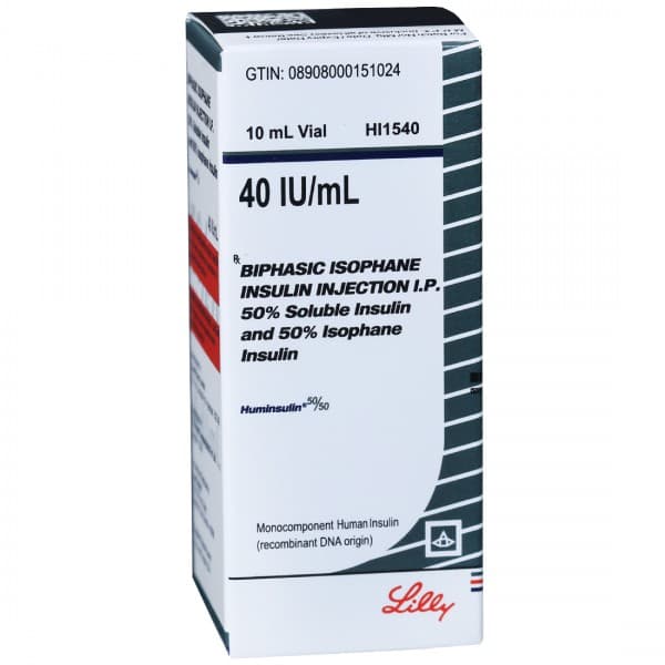 Huminsulin 50/50 Injection 40 IU 10ml (Vial)