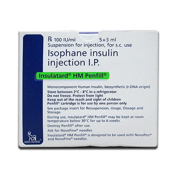 Insulatard HM Penfill 100 Iu/ml 3 ML Cartridge (5 Pcs)
