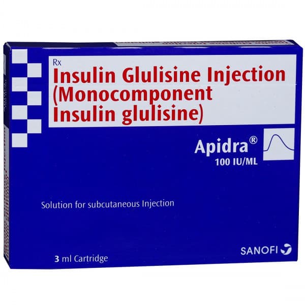 Apidra 100 Iu/ml 3 ml Cartridge (5 Cartridge)