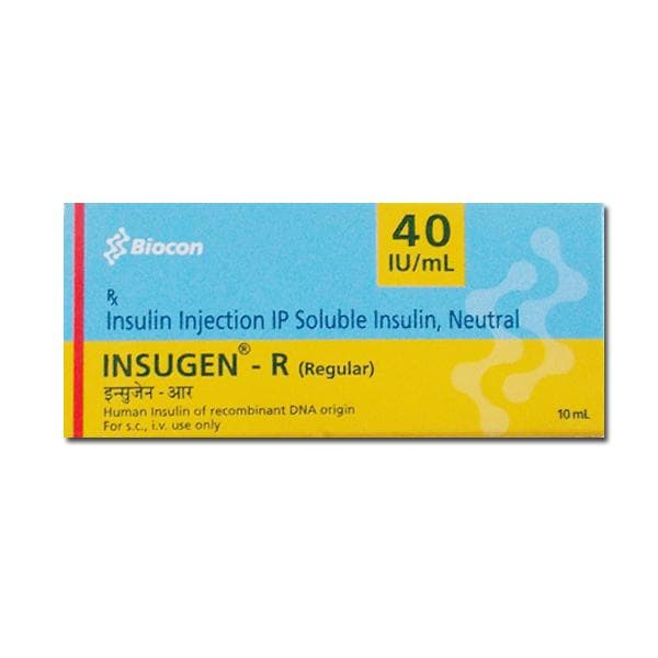 Insugen R 40 IU Inj 10 ml (Vial)