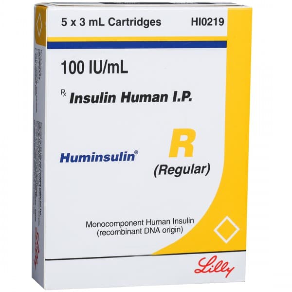 Huminsulin R 100 IU Injection 3 ml Cartridge (5 Cartridge)