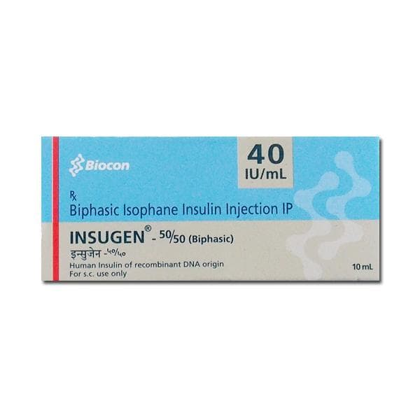 Insugen 50/50 Inj 40IU 10ml (Vial)