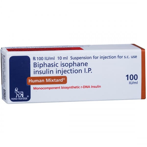 Human Mixtard 30/70 Injection 100 Iu/ml Vial 10 ml
