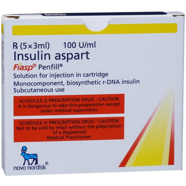 Fiasp Penfill 100 Iu/ml 3 ML Cartridge (5 Pc)