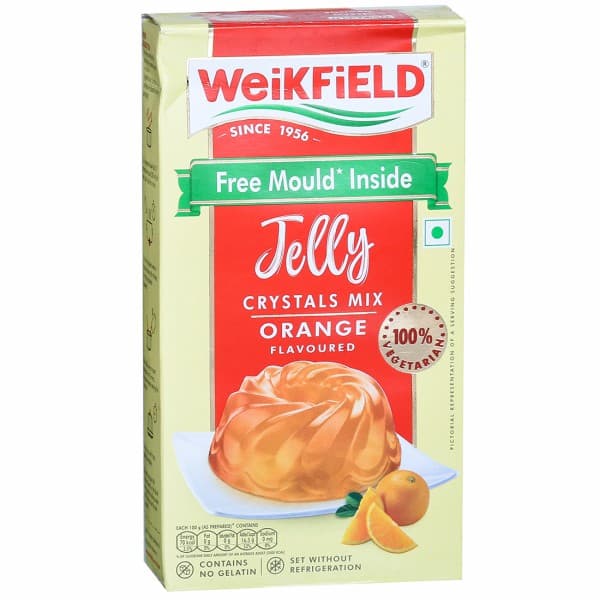 WeikField Jelly Crystals Mix Orange Flavoured (Free Mould Inside) 90 g
