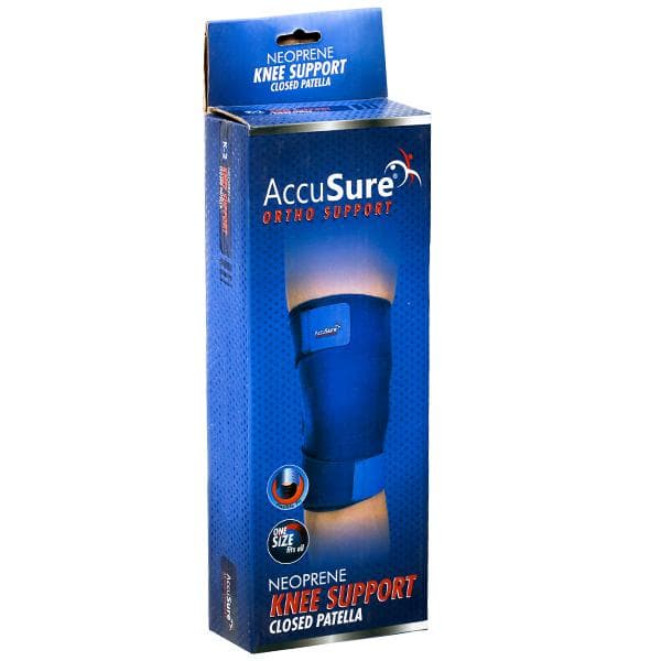 AccuSure Ortho Support Neoprene Knee Support Closed Patella 12.5-16.0
