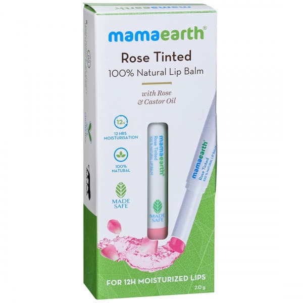 Mamaearth Rose Tinted  Natural Lip Balm with Rose & Castor Oil 2.0 g