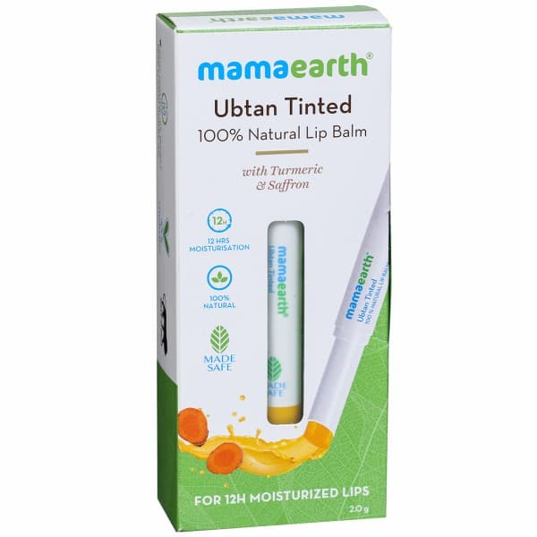 Mamaearth Ubtan Tinted  Natural Lip Balm with Turmeric & Saffron 2.0 g