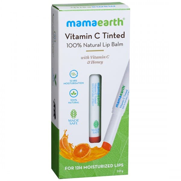 Mamaearth Vitamin C Tinted  Natural Lip Balm with Vitamin C & Honey 2.0 g