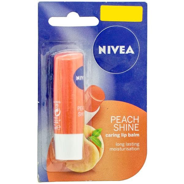 Nivea Peach Shine Caring Lip Balm 4.8 g