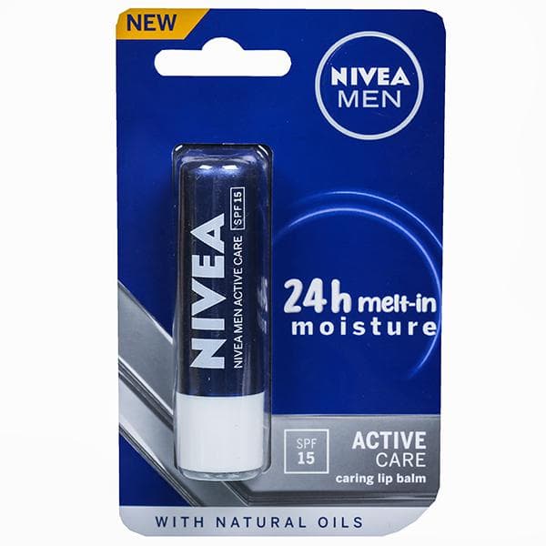Nivea Men Active Care Spf 15 Caring Lip Balm 4.8 g