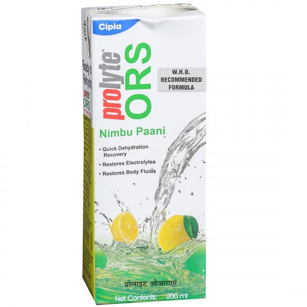 Cipla ORS Prolyte Nimbu Paani Liquid 200 ml