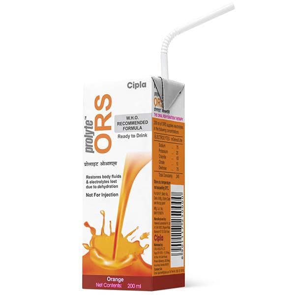 Cipla ORS Prolyte Orange Liquid 200 ml