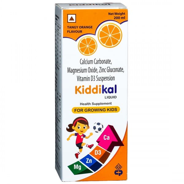 Kiddikal Tangy Orange Flavour Liquid 200 ml