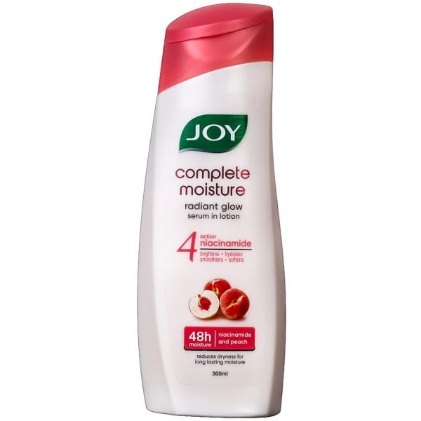Joy Complete Moisture Radiant Glow 48h Moisture Niacinamide And Peach Serum In Lotion 300 ml