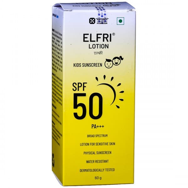 Elfri SPF 50 PA+++ Kids Sunscreen Lotion 60 g
