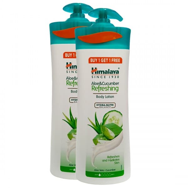 Himalaya Aloe & Cucumber Refreshing Body Lotion (Buy 1 Get 1 Free) 400 ml