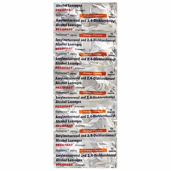 Recofast (Orange Flav) Lozenge (10 Lozenge)