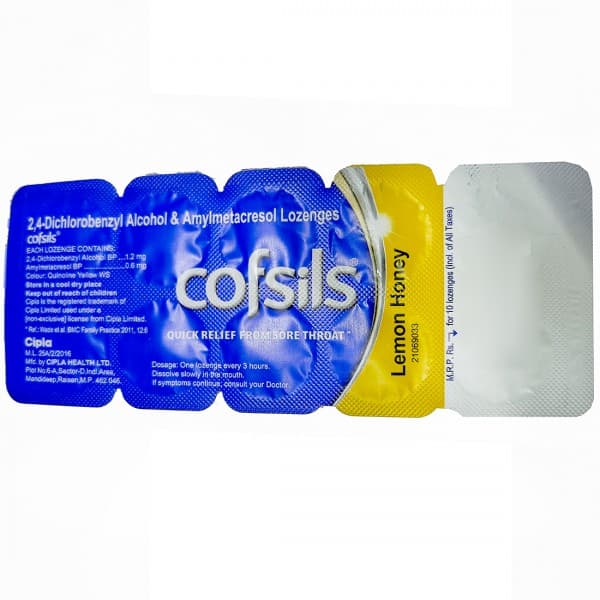 Cofsils Lemon Honey Lozenges Pack Of 10