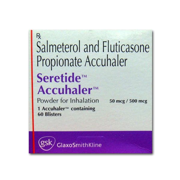 Seretide 50 mcg/500 mcg Accuhaler (60 Blister)
