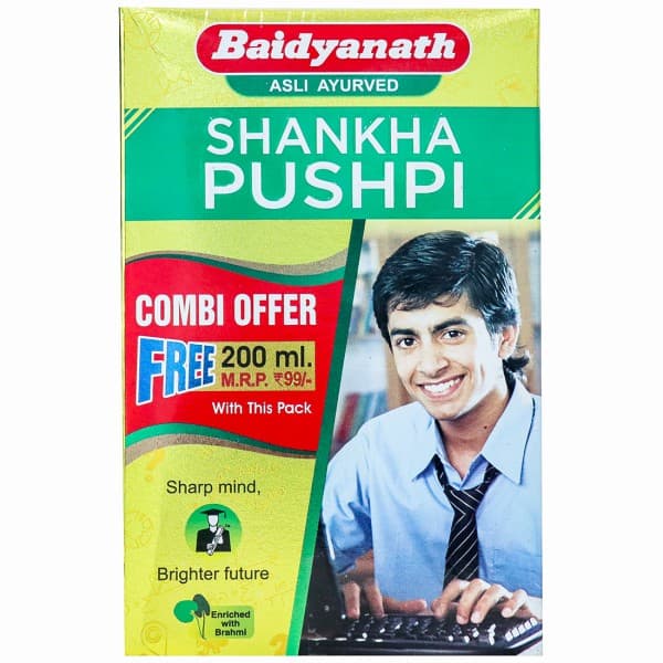 Baidyanath Shankh Pushpi Syrup (Buy 450 ml Get 200 ml Free)